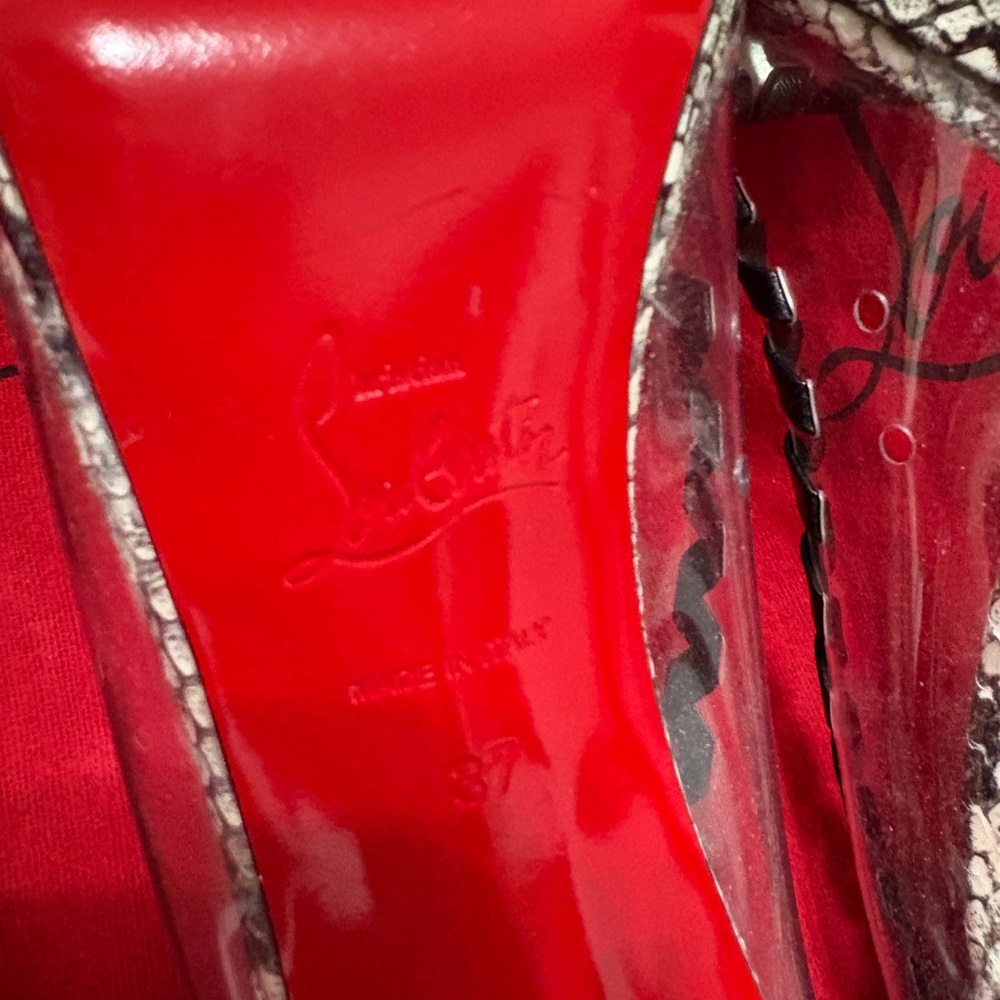 Christian Louboutin HARGARET 120 WATERSNAKE PRINTED/NAP - Picture 5 of 15